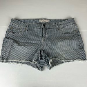 Torrid Size 18 Jean Denim Shorts Blue/White Stripes